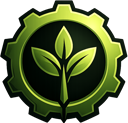 The Automated Landscaper logo, a sprouting plant inside a gear